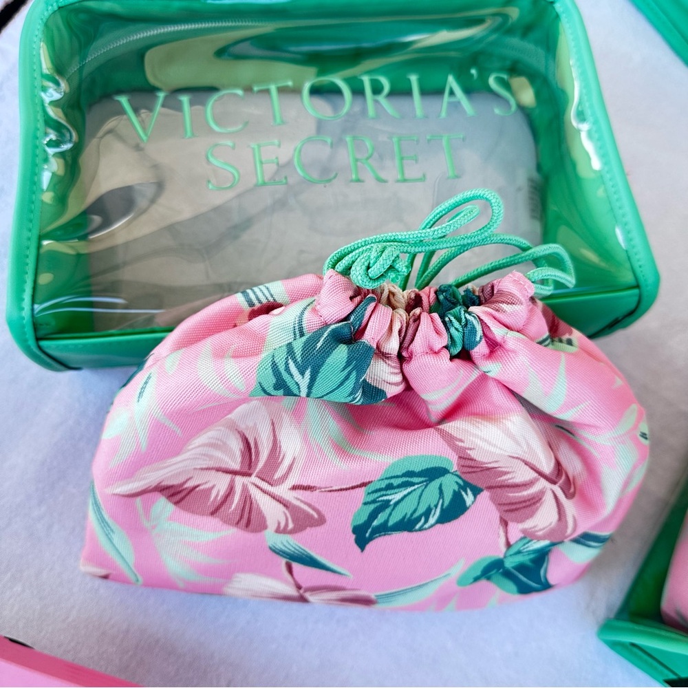 Victoria's Secret Green and Pink Floral Set